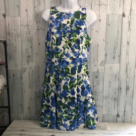 Milly for Design Nation Fit and Flare Floral Dress 8 - Picture 1 of 11